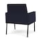 Lesro Mystic Lounge Reception Guest Chair, Charcoal, OH Navy Upholstery ML1101 - alternate 2